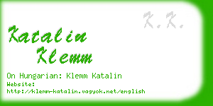 katalin klemm business card